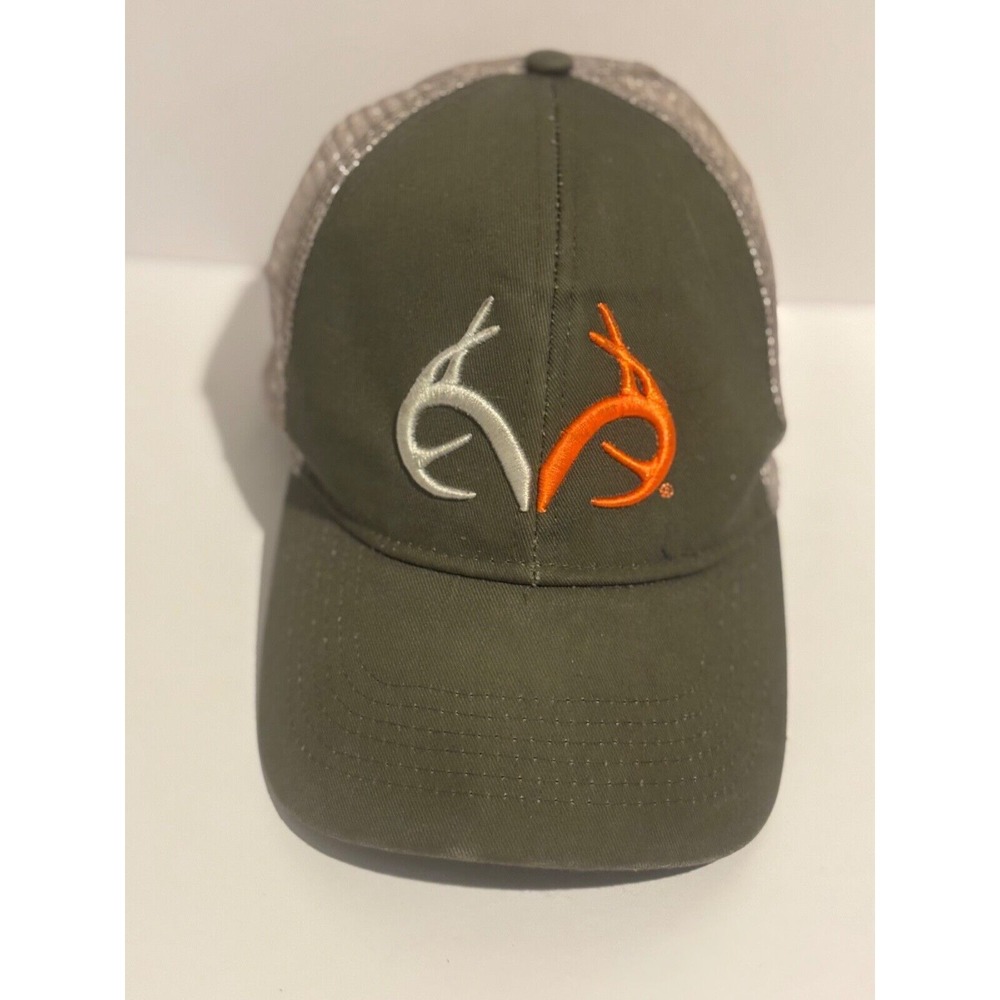 Realtree Trucker Hat Cap Brown Orange‎ SnapBack Adjustable Embroidered One Size